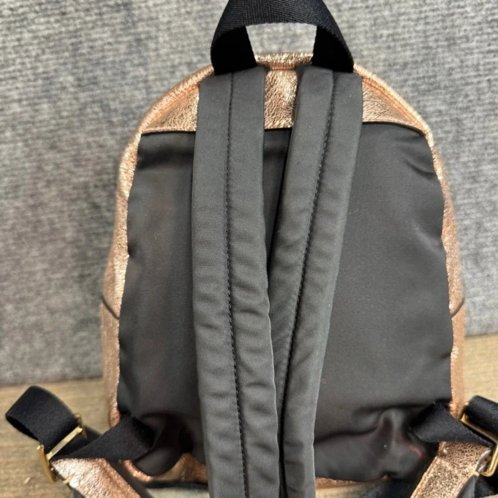 Coach Mini Backpack Metallic Rose Gold Pebbled Leather F38263 Womens Bag